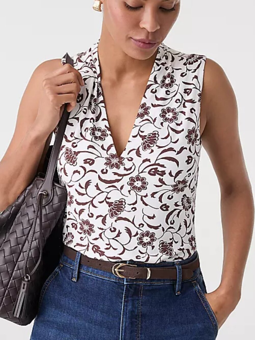Ann Taylor V-neck Sleeveless Top, Size M, NWT